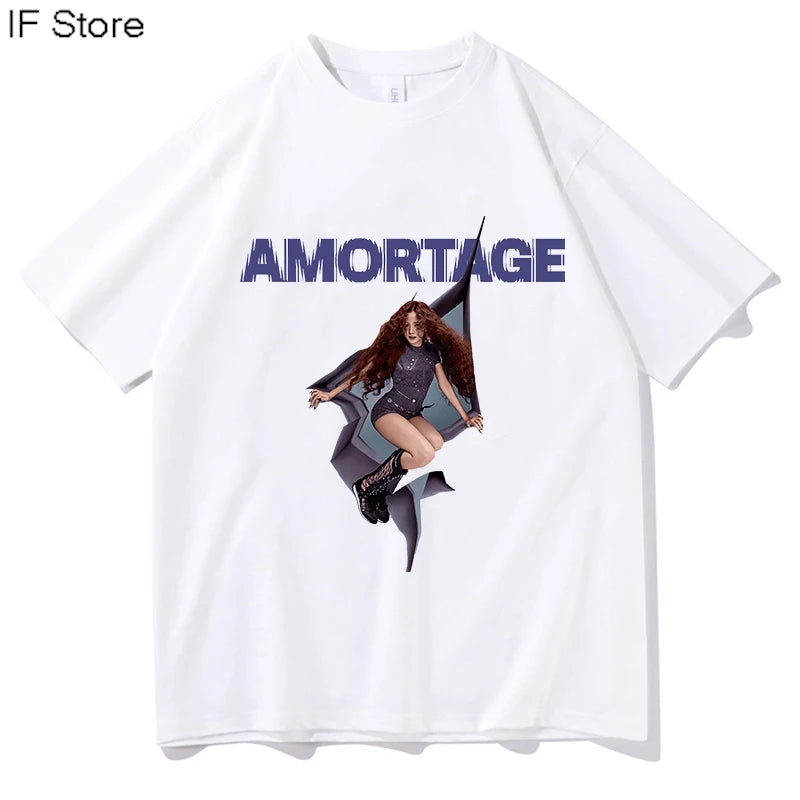 JISOO earthquake 2025 T-shirt Cotton Short Sleeve Round Neck Tees Unisex Streetwear Aesthetic Tops