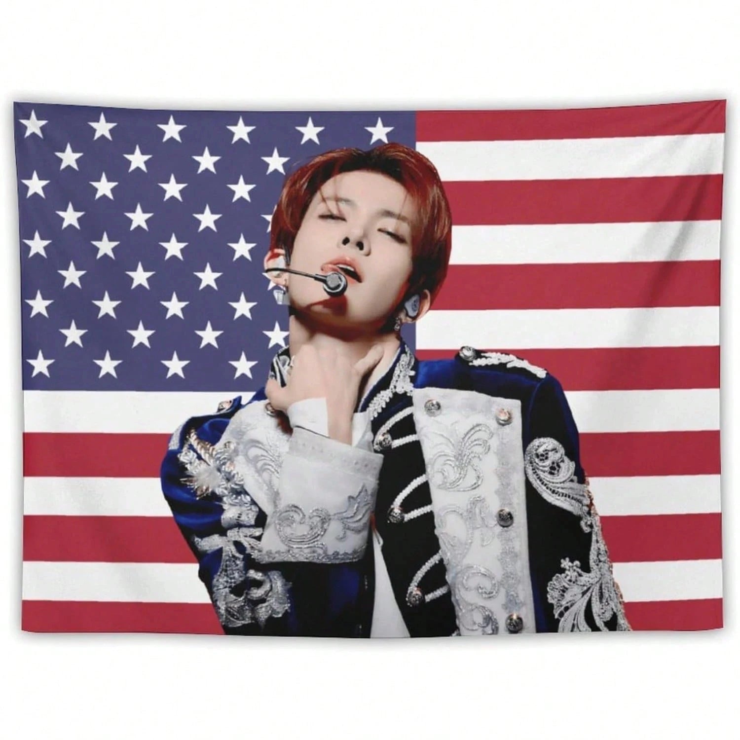 ENHYPEN HEESEUNG (EVAN) AMERICAN FLAG TAPESTRY