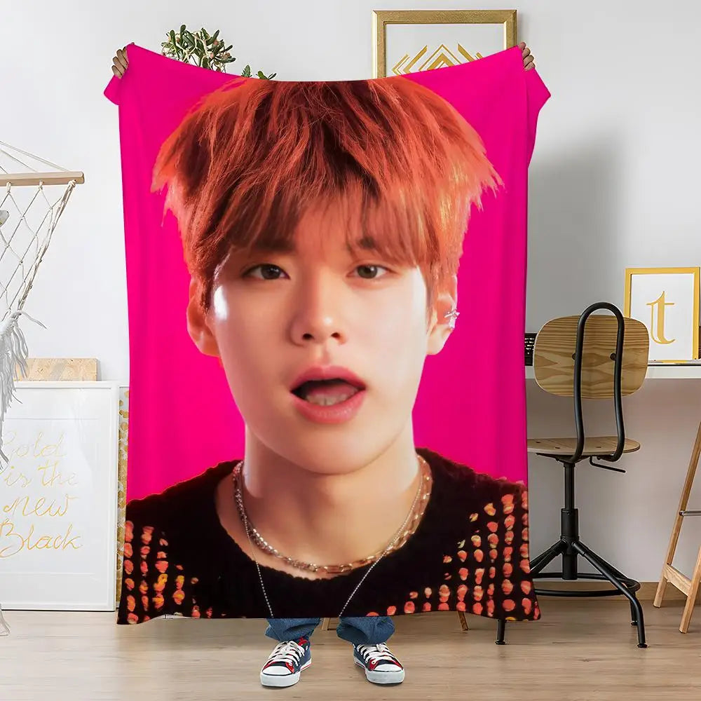 K-POP RIIZE Throw Soft Coral Fleece Blanket