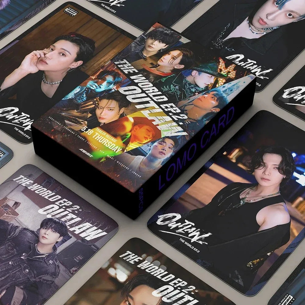 55pcs ATEEZ In Your Fantasy GOLDEN HOUR: Part.3 Album LOMO Cards
