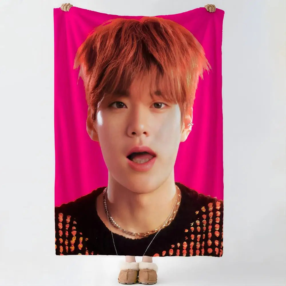 K-POP RIIZE Throw Soft Coral Fleece Blanket