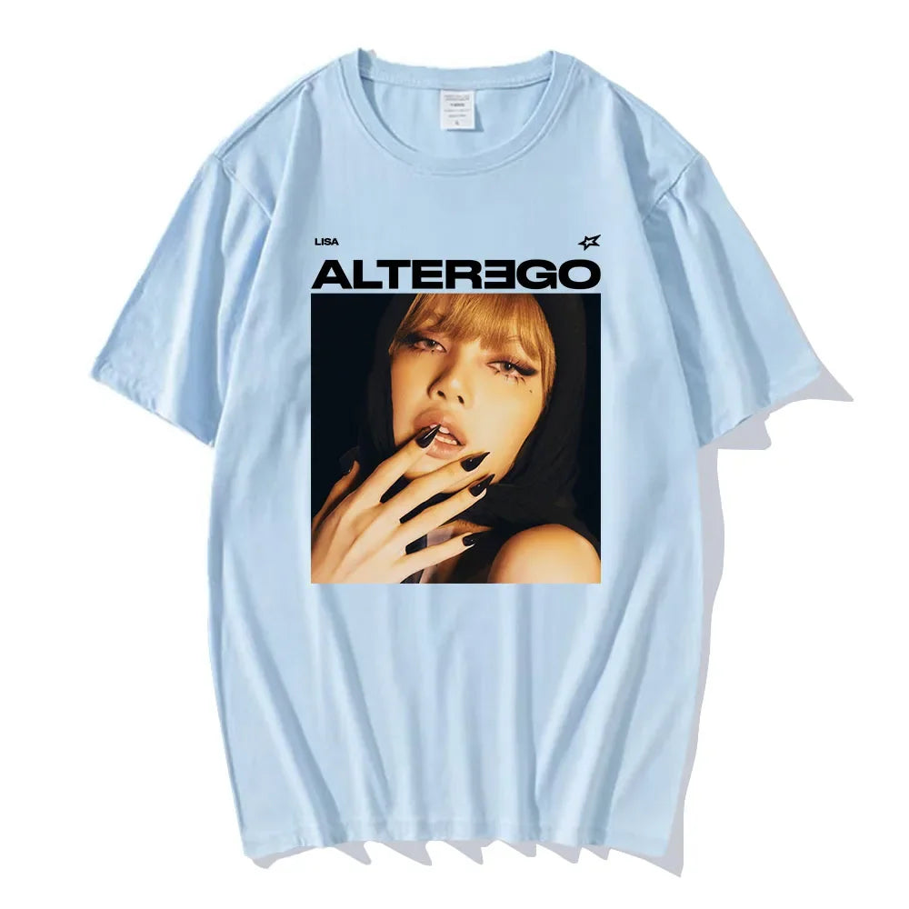 LISA Alter Ego 2025 New Album Printing Graphic T-shirt Hip Hop Unisex Streetwear