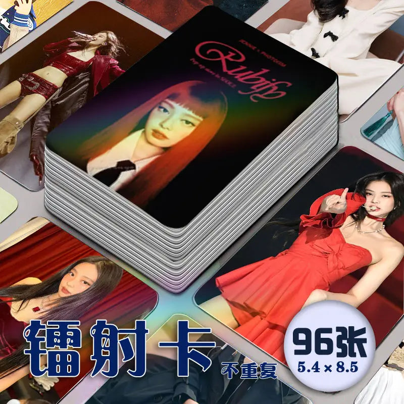 96pcs BLACKPINK 'JENNIE' Jennie Ruby Jane Photo Laser Mini Card