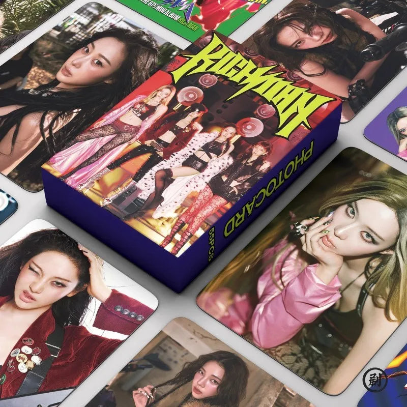 55pcs AESPA RICH MAN LOMO Photo Cards